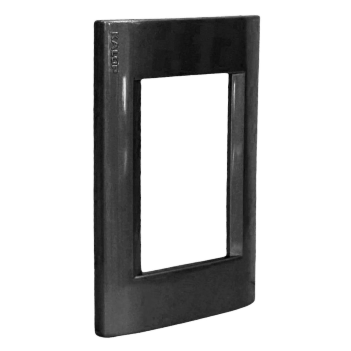 Placa 3 módulos Modular Negro + Bastidor Kalop