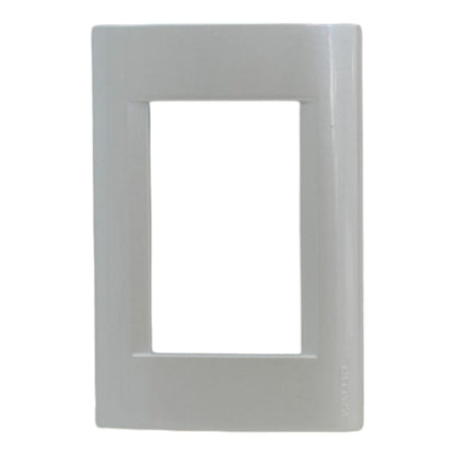 Placa 3 módulos Modular Blanco + Bastidor Kalop