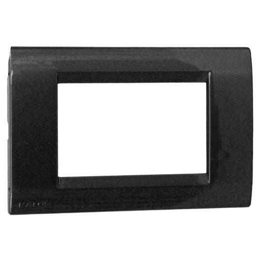 Placa 3 módulos Modular Negro + Bastidor Kalop