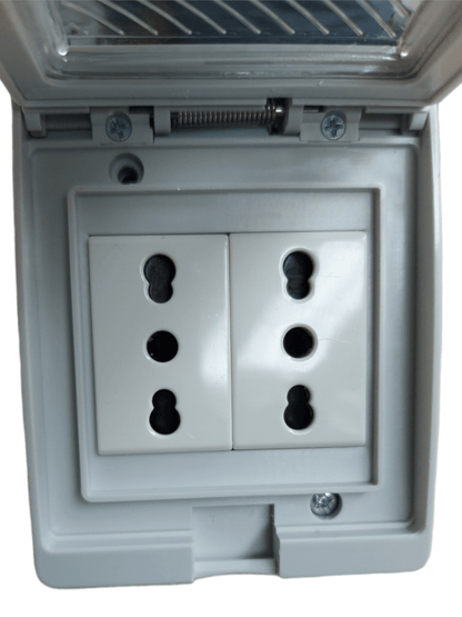 Caja Waterproof Doble Enchufe 10/16A IP55 HIDROBOX