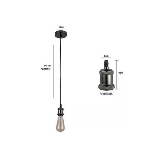 Soquete Aluminio Plateado E27 Portalámpara Decorativo Moderno