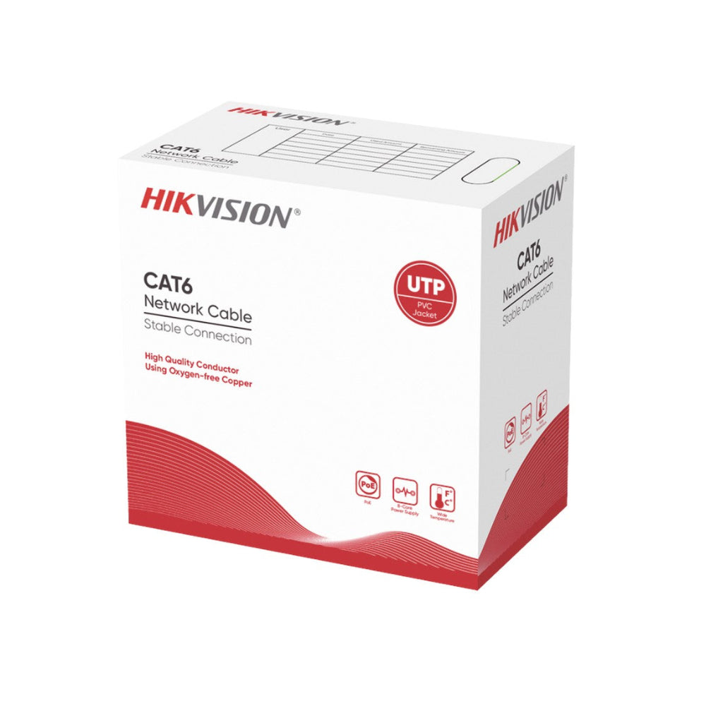 Cable UTP Cat6 100% Cobre Unifilar interior DS-1LN6-UE-W Hikvision (METRO)
