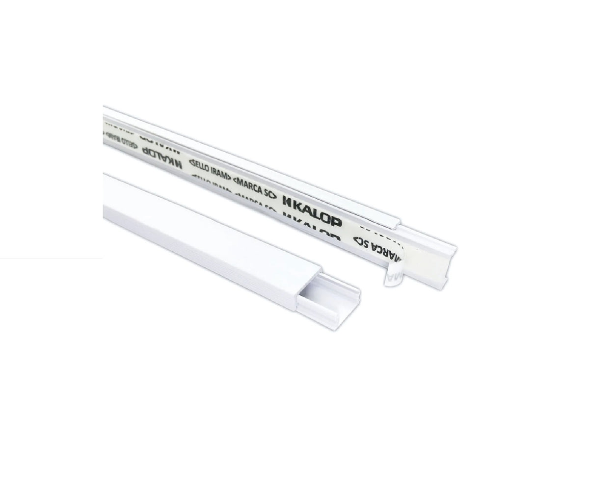 Canaleta eléctrica blanca con adhesivo Kalop 20x10 mm 2 metros