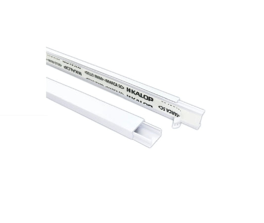 Canaleta eléctrica blanca con adhesivo Kalop 20x10 mm 2 metros
