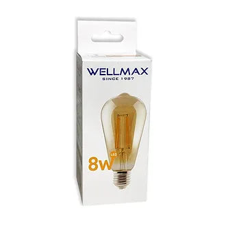 Ampolleta Filamento ST64 WELLMAX 8W E-27