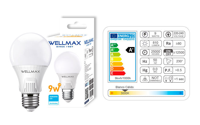 Ampolleta Ballet WELLMAX 9W E-27