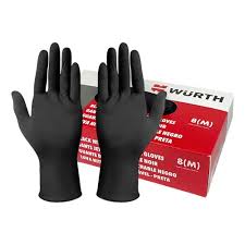 Caja de Guantes de Nitrilo Negro Wurth - S