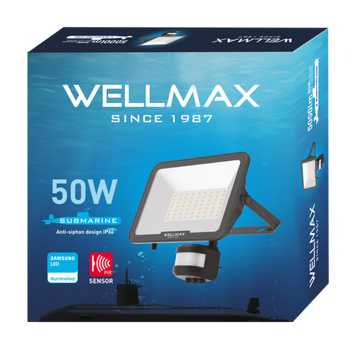Proyector LED Submarine con Sensor 6500K Wellmax