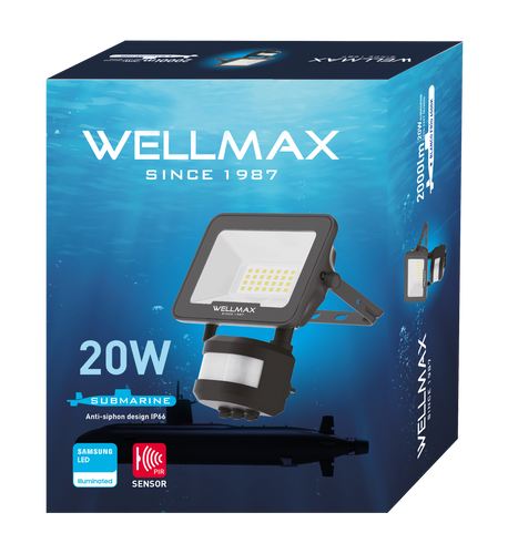 Proyector LED Submarine con Sensor 6500K Wellmax