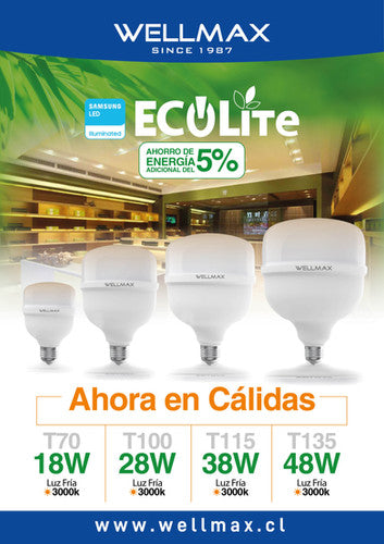 Ampolleta LED Hammer Wellmax Samsung 3000K