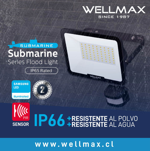 Proyector LED Submarine con Sensor 6500K Wellmax