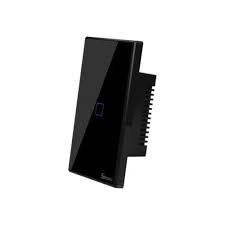 Interruptor WiFi Sonoff TX RF 1 Canal Negro Táctil
