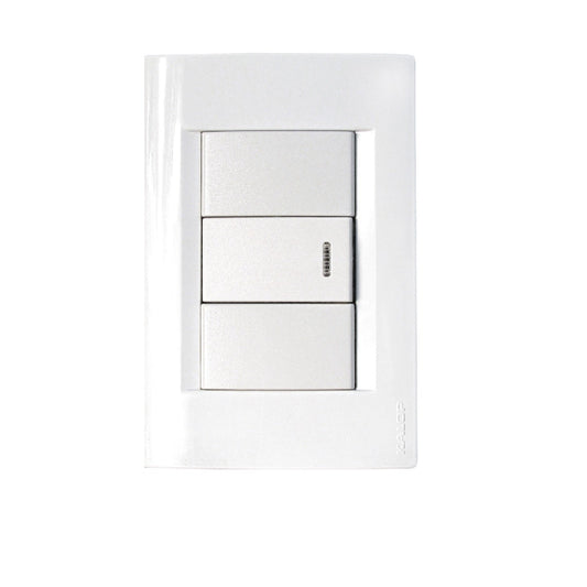 Conjunto Interruptor 9/12 Termoplástica Blanco