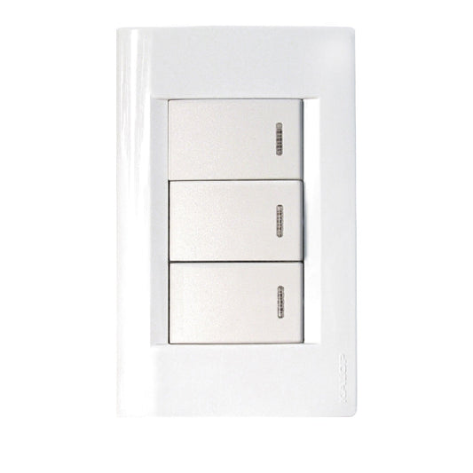 Conjunto Interruptor 9/32 termoplástica Blanco