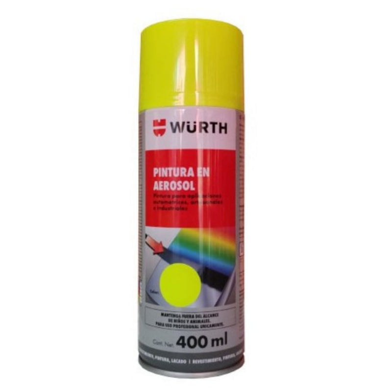 Pintura en Aerosol Wurth Colores Brillantes RAL - Amarillo Brillante 1026