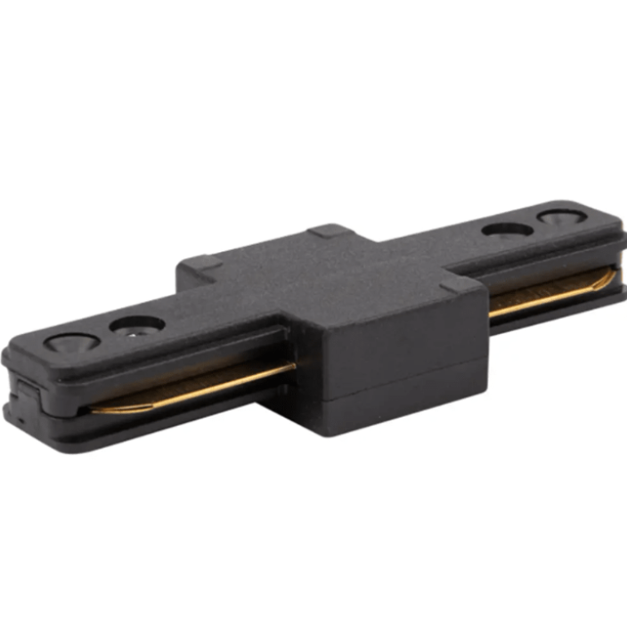 Unión Riel Monofásico Tipo I Conector Recto 220V Negro