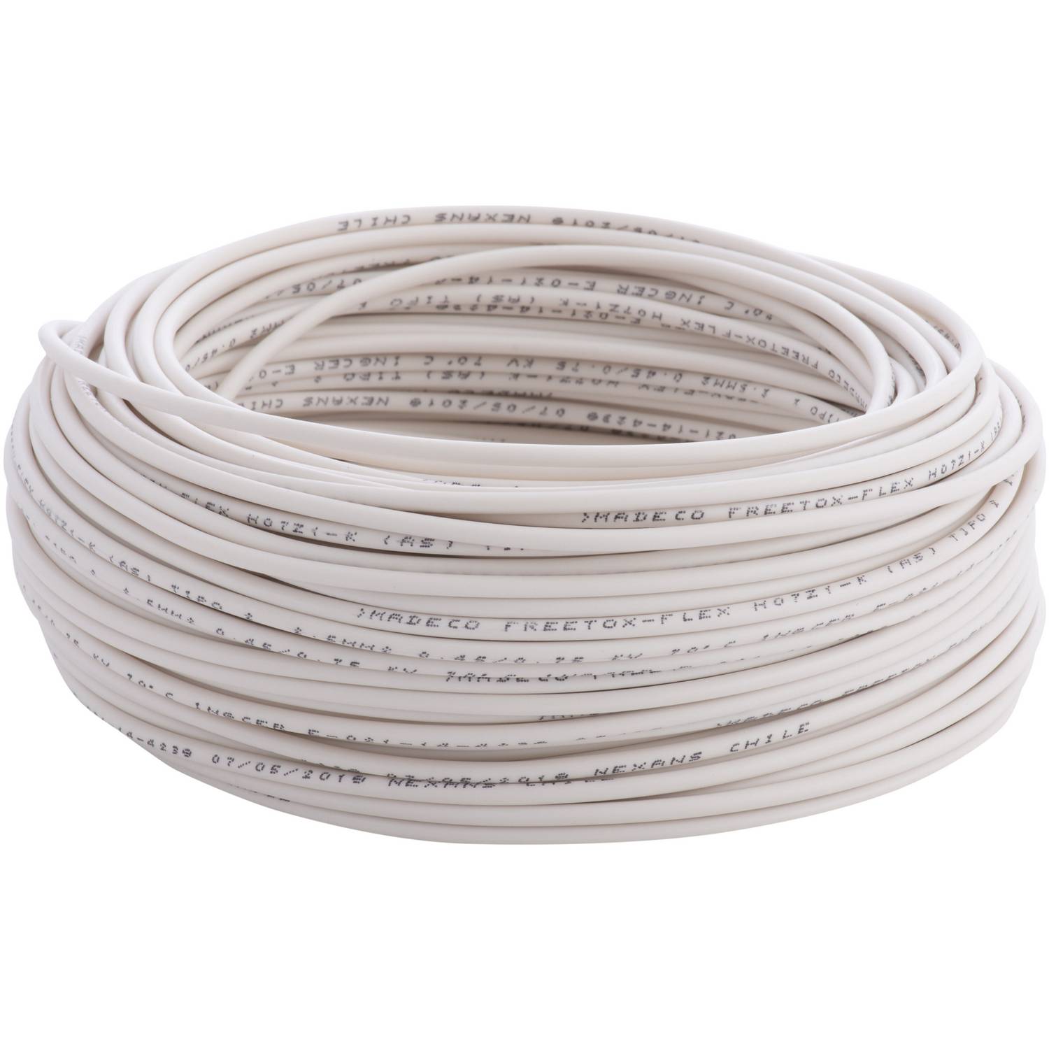 Cable Blanco libre de Halógenos 1.5mm Rollo 100mts